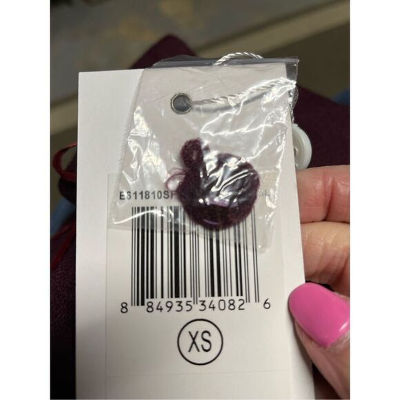 Brand New Evolution by Cyrus Women's XS Burgundy Open Front Cardigan Sweater - Picture 8 of 9